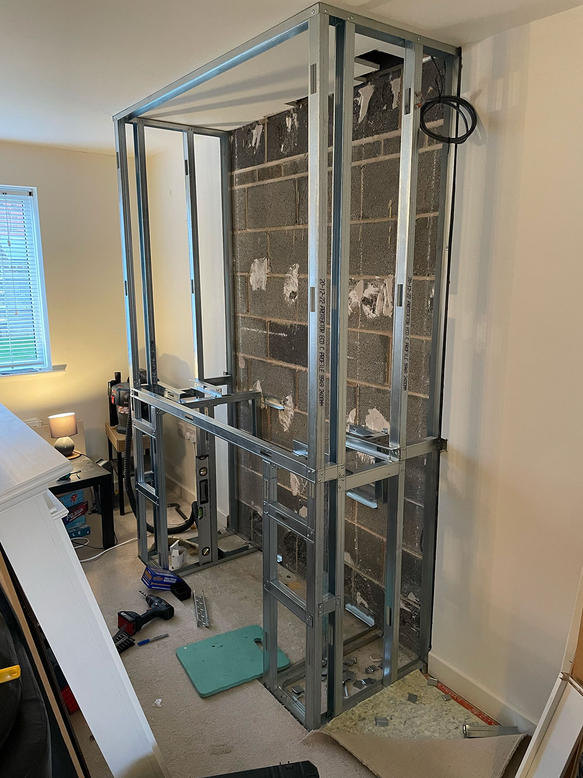 log burner installation new build fireplace install home renovation house chimney breast