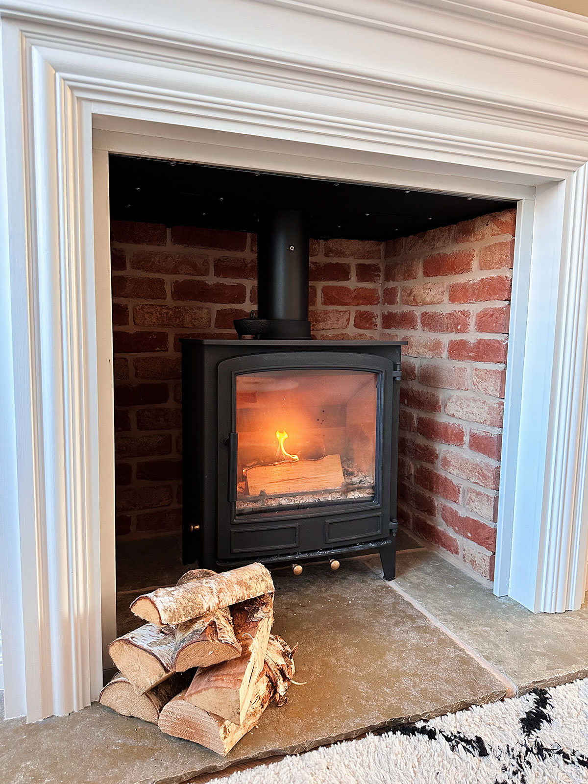 log burner installation new build fireplace install home renovation house chimney breast