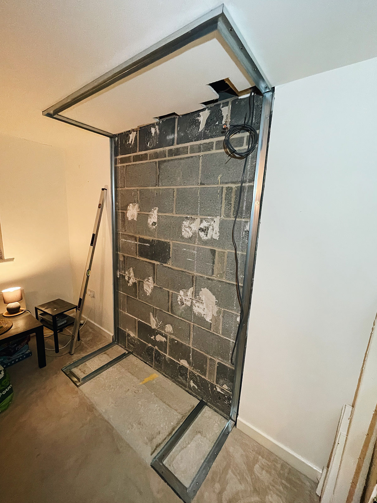 the process of adding a log burner to our new build