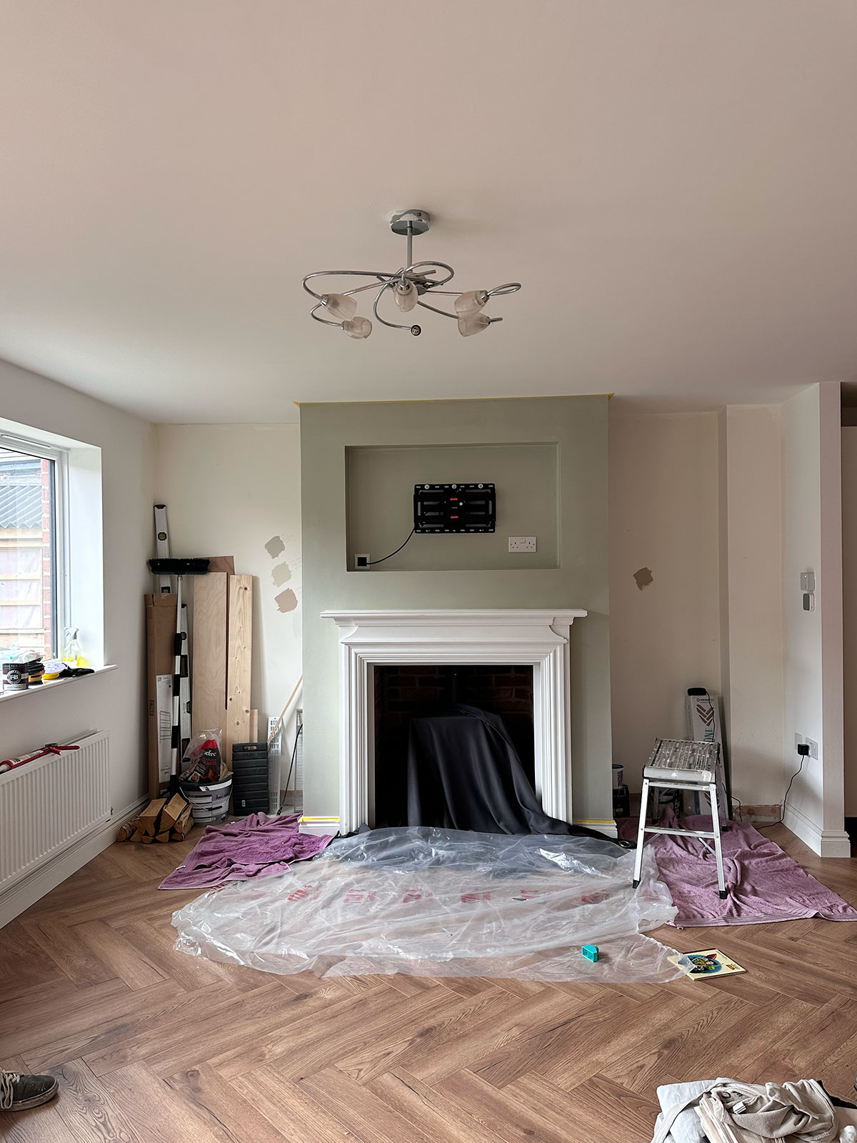 the process of adding a log burner to our new build