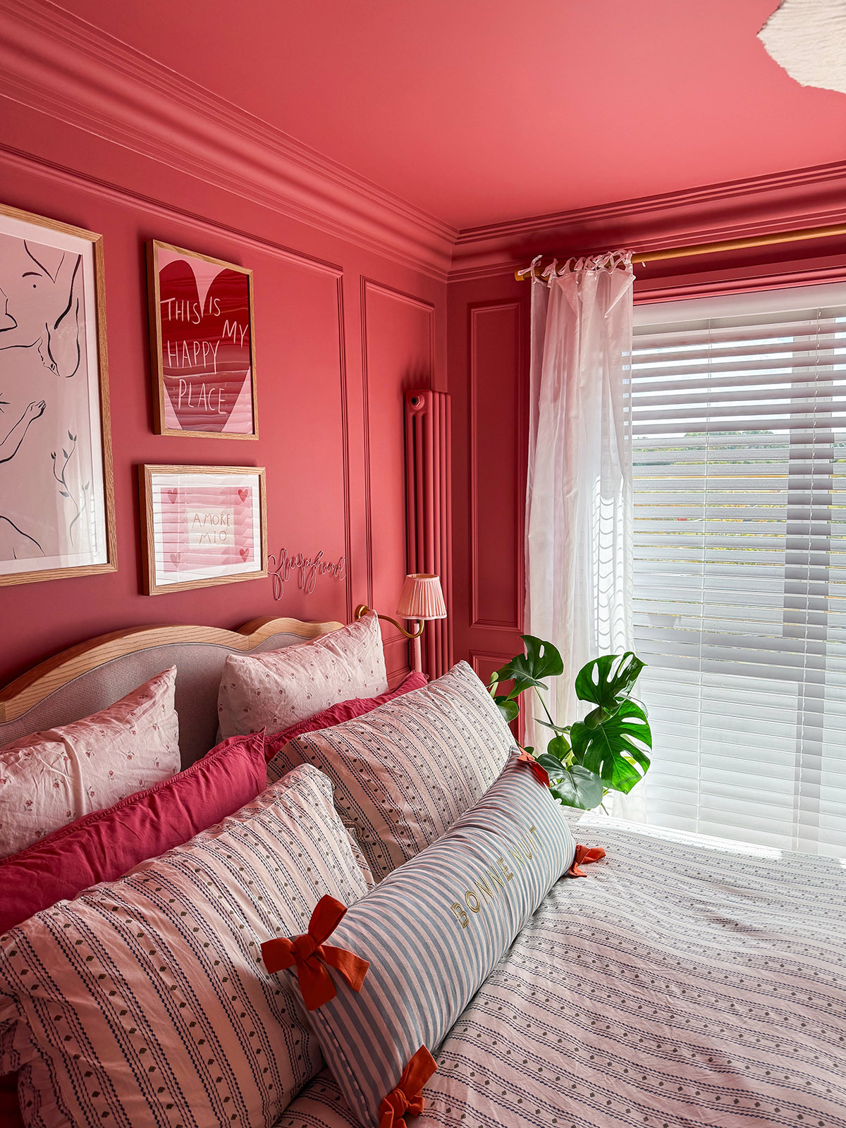 bedroom makeover renovation colour drenching panelling