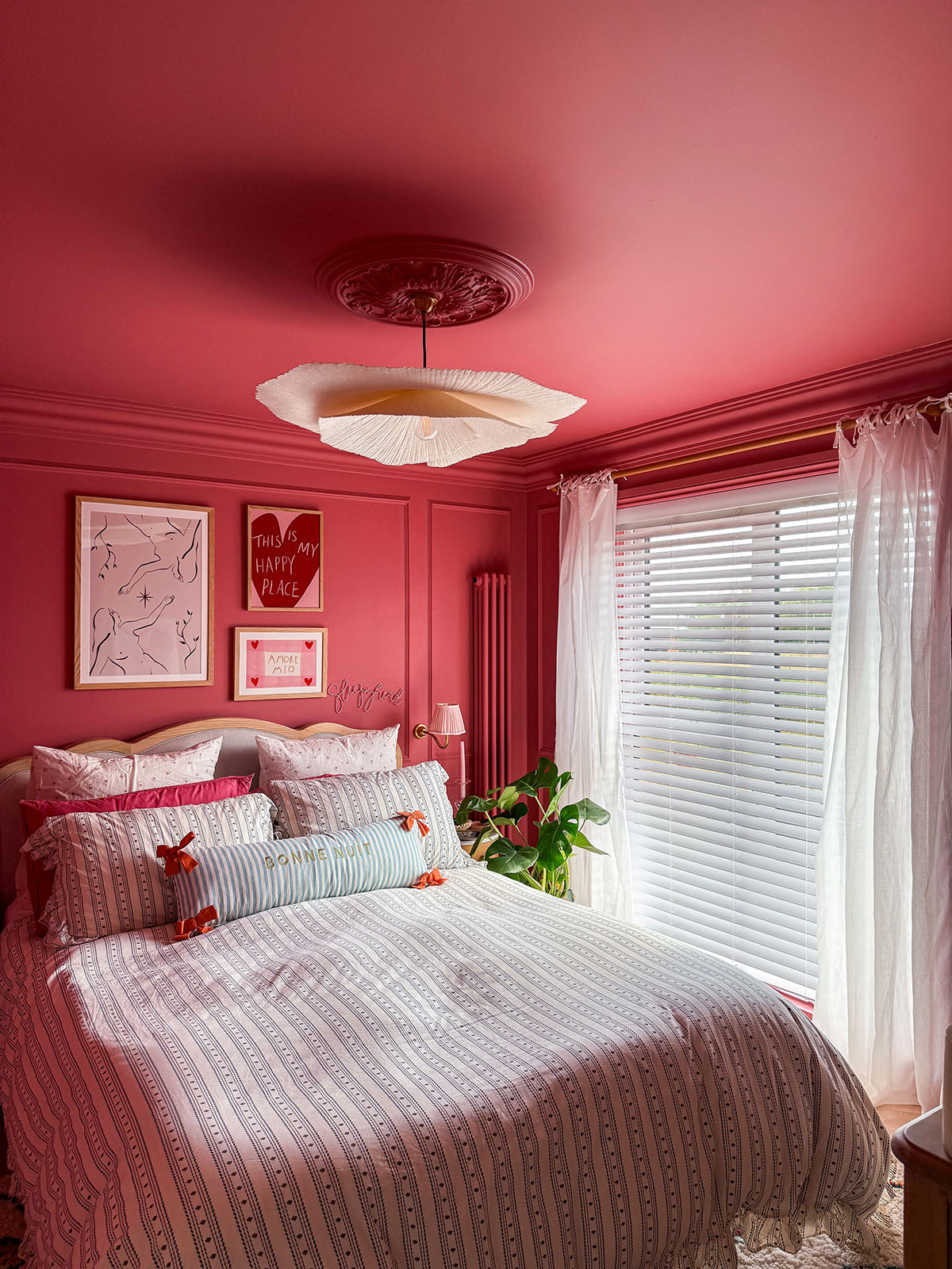 bedroom makeover renovation colour drenching panelling