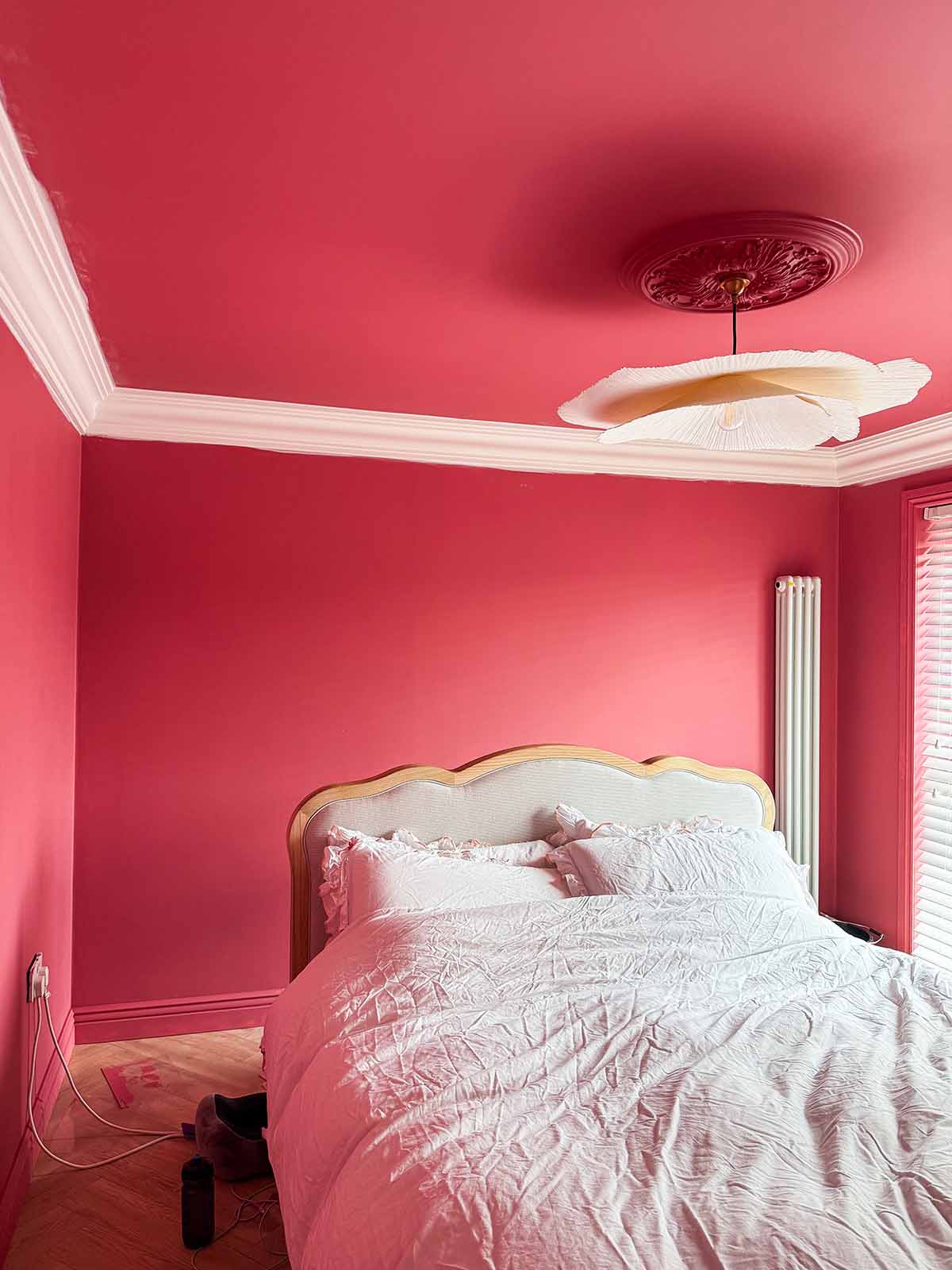 bedroom makeover renovation colour drenching panelling