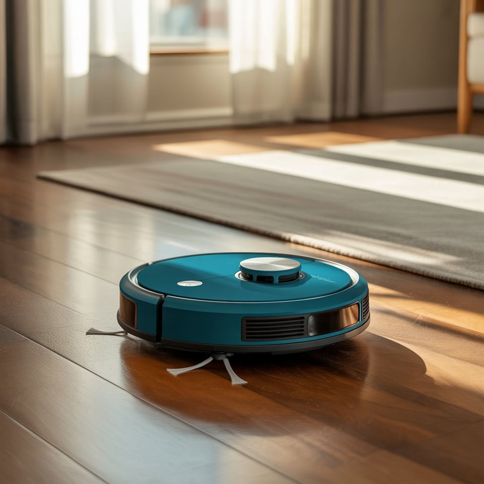 Cleaning With The Dyson 360 Vis Nav Robot Vacuum Cleaner.